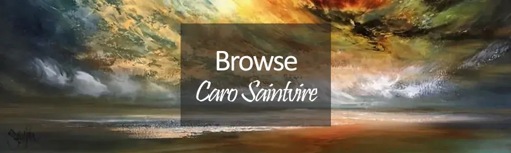 Caro SaintVire art - dramatic sky over sea original painting